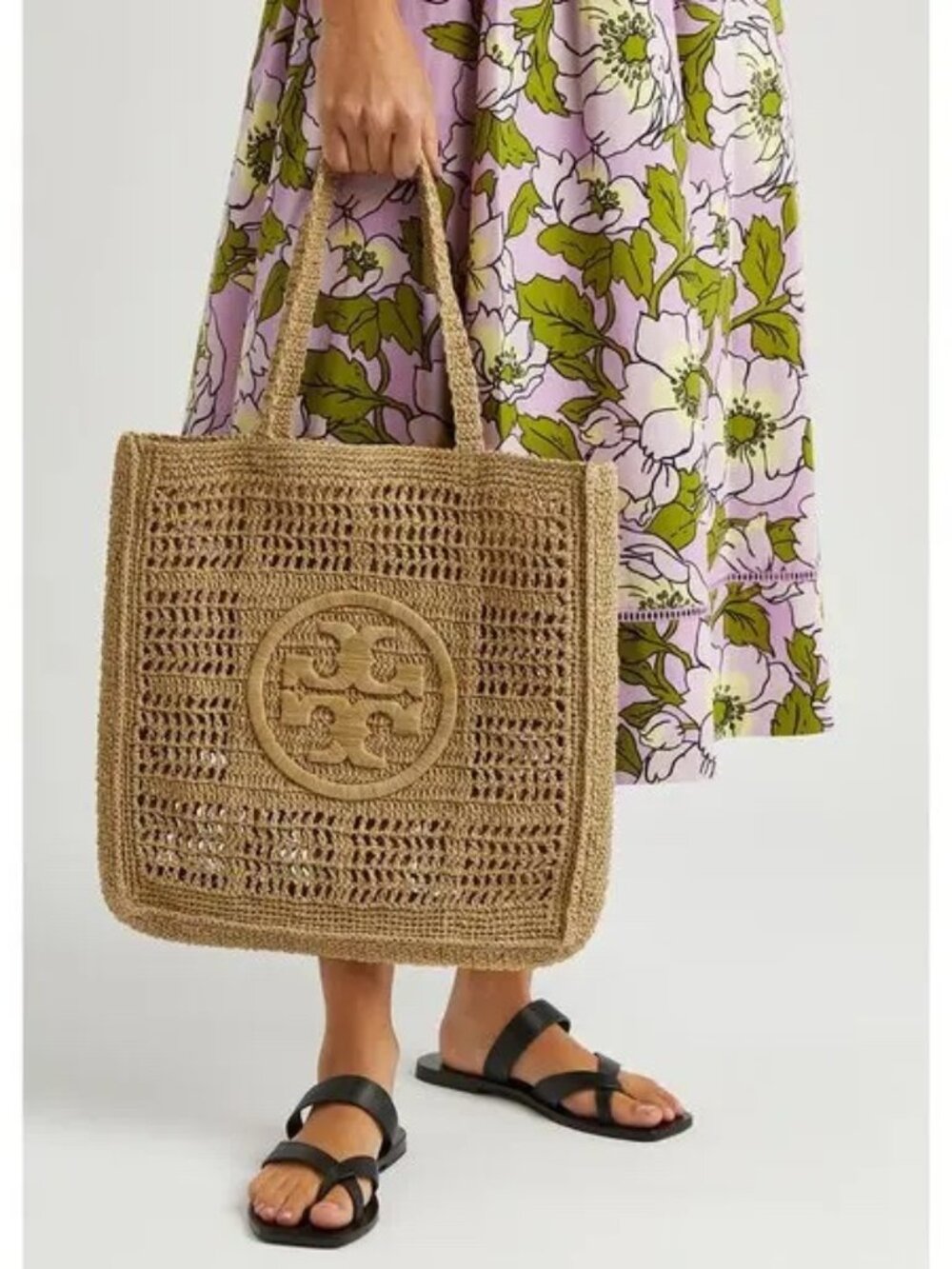 GUC Tory Burch Hand-Crocheted Tote in Green